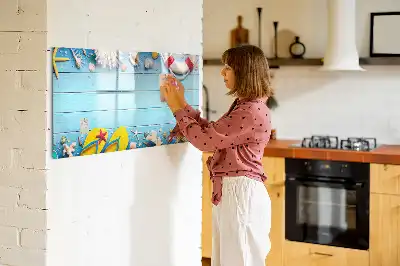 Beschrijfbaar glazen magneetbord met design