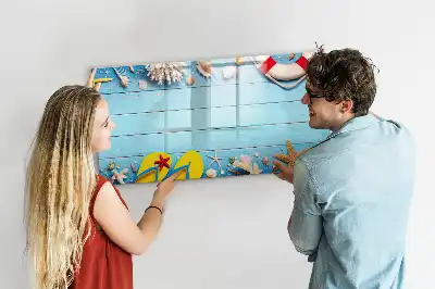 Beschrijfbaar glazen magneetbord met design