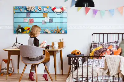 Beschrijfbaar glazen magneetbord met design