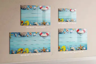 Beschrijfbaar glazen magneetbord met design