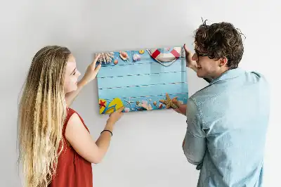 Beschrijfbaar glazen magneetbord met design