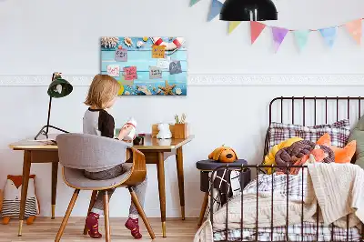 Beschrijfbaar glazen magneetbord met design