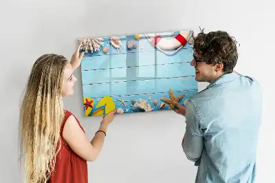 Beschrijfbaar glazen magneetbord met design