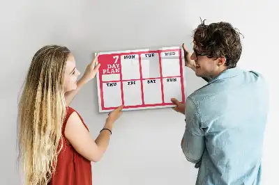 Glazen weekplanner beschrijfbaar magneetbord met design