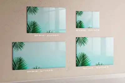 Magnetisch glazen schrijfbord met motief van palmbladeren