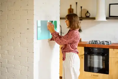 Beschrijfbaar glazen magneetbord met design met exotische bladeren