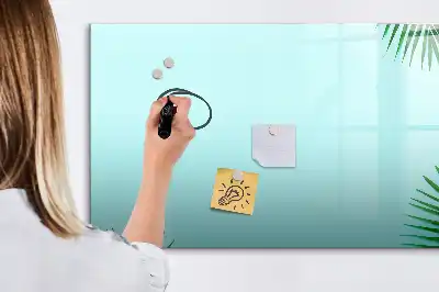 Beschrijfbaar glazen magneetbord met design met exotische bladeren