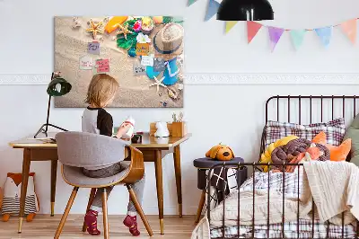 Beschrijfbaar glazen magneetbord met decoratief design voor zomerse accessoires
