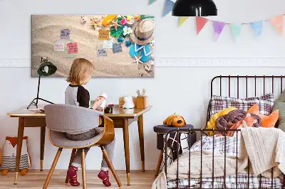 Beschrijfbaar glazen magneetbord met decoratief design voor zomerse accessoires