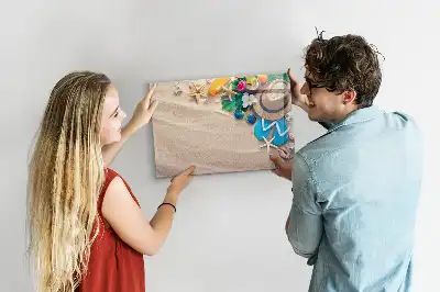Beschrijfbaar glazen magneetbord met decoratief design voor zomerse accessoires
