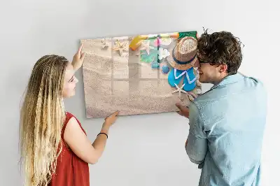 Beschrijfbaar glazen magneetbord met decoratief design voor zomerse accessoires