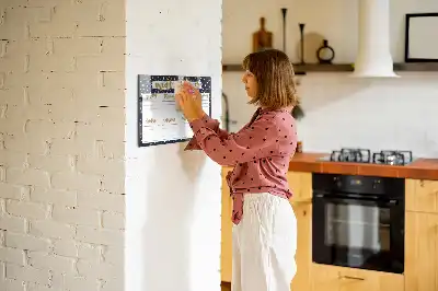 Beschrijfbaar glazen magneetbord met maaltijdplanner en sterrendesign