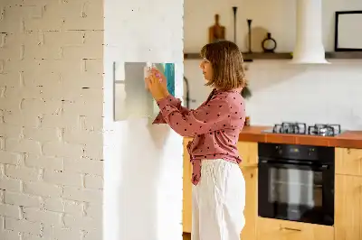 Beschrijfbaar glazen magneetbord met decoratief marmerdesign