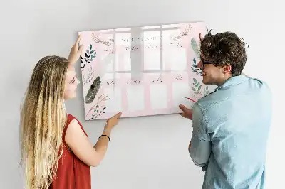 Beschrijfbaar glazen magneetbord charmante weekplanner met design