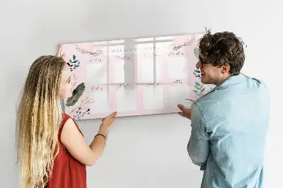 Beschrijfbaar glazen magneetbord charmante weekplanner met design