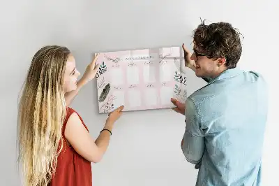 Beschrijfbaar glazen magneetbord charmante weekplanner met design