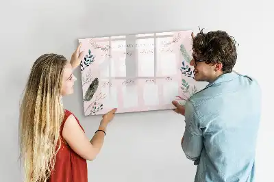 Beschrijfbaar glazen magneetbord charmante weekplanner met design