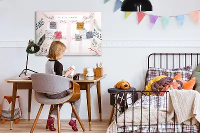 Beschrijfbaar glazen magneetbord charmante weekplanner met design