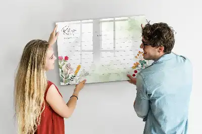 Magnetisch glazen schrijfbord voor notities en foto's receptenplek