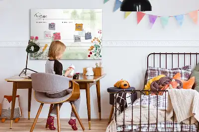 Magnetisch glazen schrijfbord voor notities en foto's receptenplek