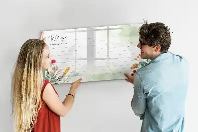 Magnetisch glazen schrijfbord voor notities en foto's receptenplek