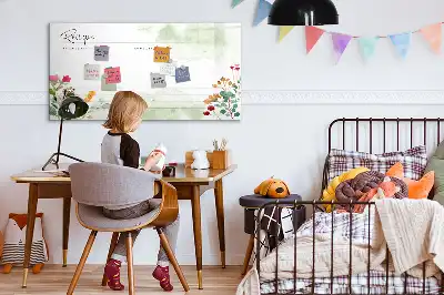 Magnetisch glazen schrijfbord voor notities en foto's receptenplek
