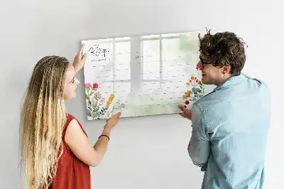 Magnetisch glazen schrijfbord voor notities en foto's receptenplek