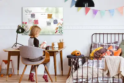 Magnetisch glazen schrijfbord voor notities en foto's receptenplek