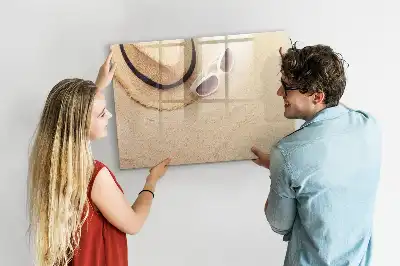 Beschrijfbaar glazen magneetbord met decoratief design voor zomeraccessoires