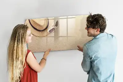 Beschrijfbaar glazen magneetbord met decoratief design voor zomeraccessoires