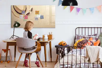 Beschrijfbaar glazen magneetbord met decoratief design voor zomeraccessoires