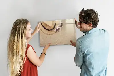 Beschrijfbaar glazen magneetbord met decoratief design voor zomeraccessoires