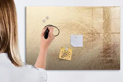Magnetisch glazen schrijfbord met motief van abstracte bladeren
