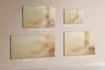 Magnetisch glazen schrijfbord met motief van abstracte bladeren