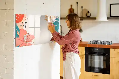 Magnetisch glazen memobord ontwerp met Hawaïaanse planten