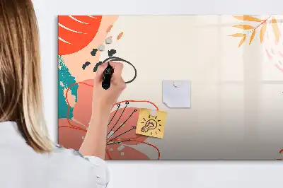 Magnetisch glazen memobord ontwerp met Hawaïaanse planten