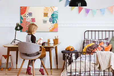 Magnetisch glazen memobord ontwerp met Hawaïaanse planten