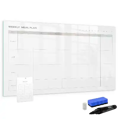 Beschrijfbaar glazen magneetbord met design minimalistisch menubord