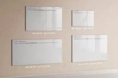 Beschrijfbaar glazen magneetbord met design minimalistisch menubord
