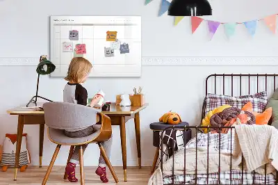 Beschrijfbaar glazen magneetbord met design minimalistisch menubord