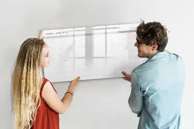 Magnetisch glazen schrijfbord voor notities en foto's eenvoudig menu