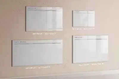 Magnetisch glazen schrijfbord voor notities en foto's eenvoudig menu