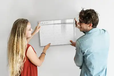 Magnetisch glazen schrijfbord voor notities en foto's eenvoudig menu