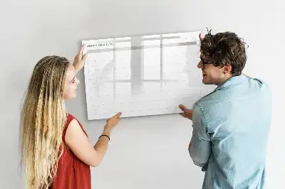 Magnetisch glazen schrijfbord voor notities en foto's eenvoudig menu