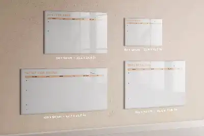 Beschrijfbaar glazen magneetbord met weekplanner voor maaltijden