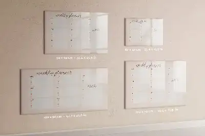 Magnetisch glazen weekplanner voor notities en foto's