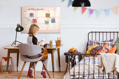 Magnetisch glazen weekplanner voor notities en foto's