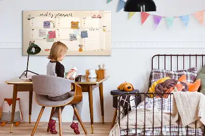 Glazen weekplanner beschrijfbaar magneetbord met design