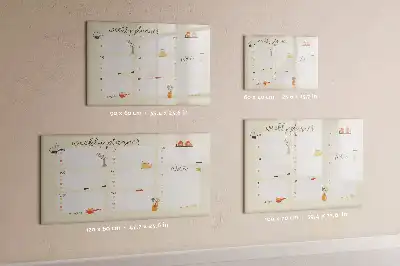 Glazen weekplanner beschrijfbaar magneetbord met design