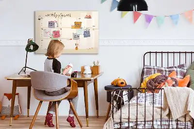 Glazen weekplanner beschrijfbaar magneetbord met design